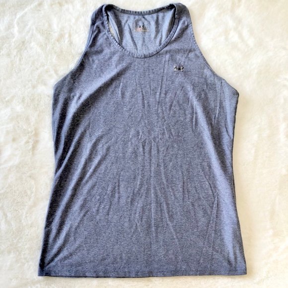 Under Armour Tops - Under Armour Grey/Blue Workout Muscle Tank Top